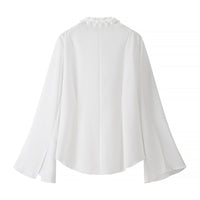 Audra | Women's Ruffle Elegant Blouse in White