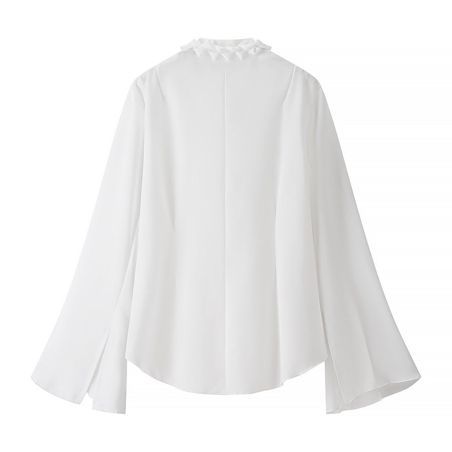 Audra | Women's Ruffle Elegant Blouse in White