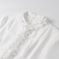 Audra | Women's Ruffle Elegant Blouse in White