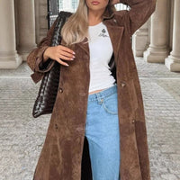 Augusta | Women's Oversized Elegant Trench Coat in Brown
