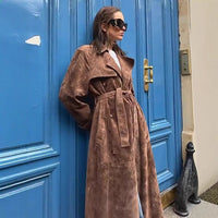 Augusta | Women's Oversized Elegant Trench Coat in Brown