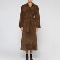 Augusta | Women's Oversized Elegant Trench Coat in Brown