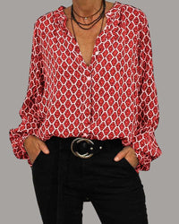 Augusta | Women's Comfortable Blouse in Red