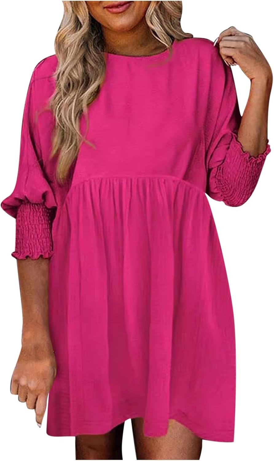 Augustina | Women's Smocked Cuff Mini Summer Dress