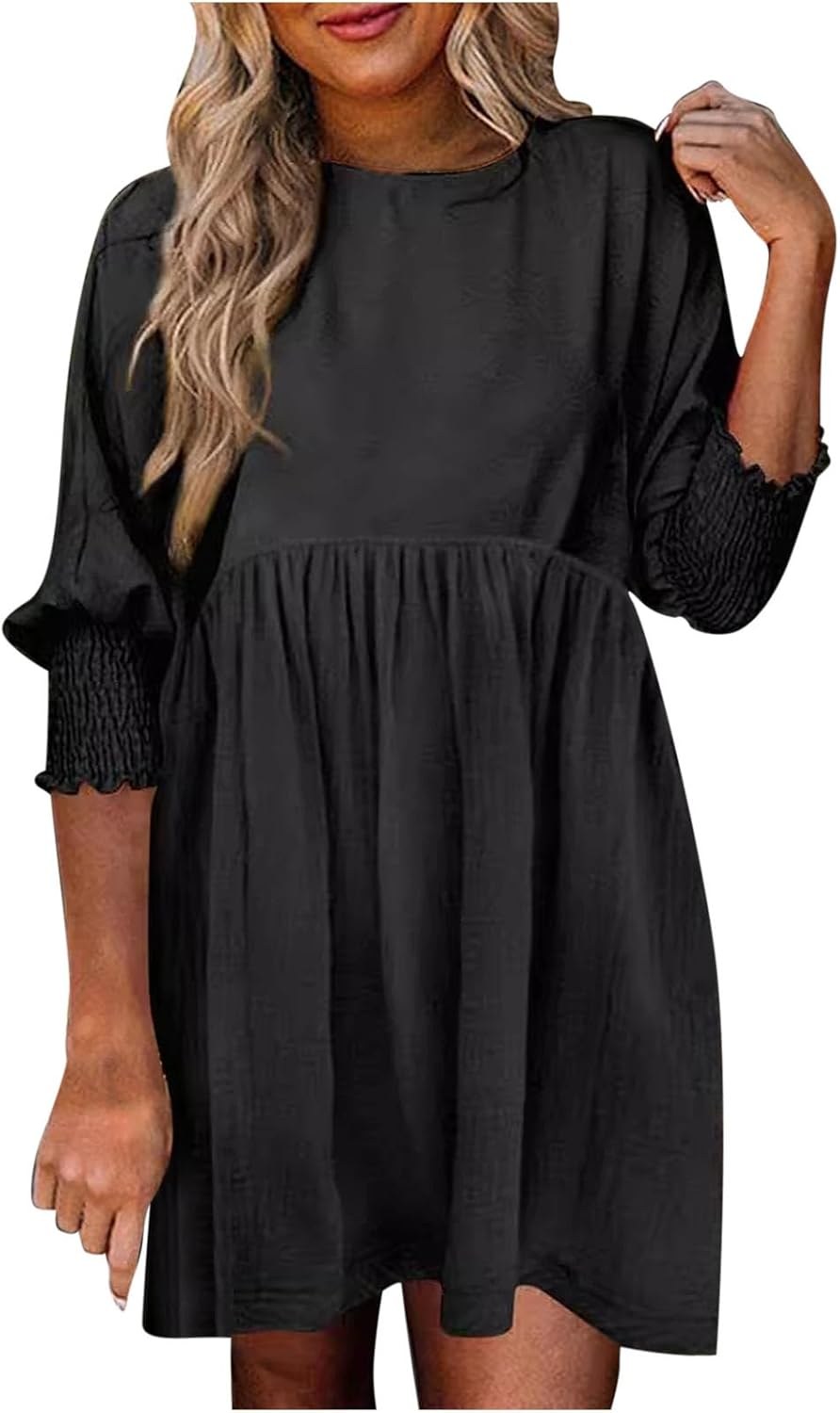 Augustina | Women's Smocked Cuff Mini Summer Dress