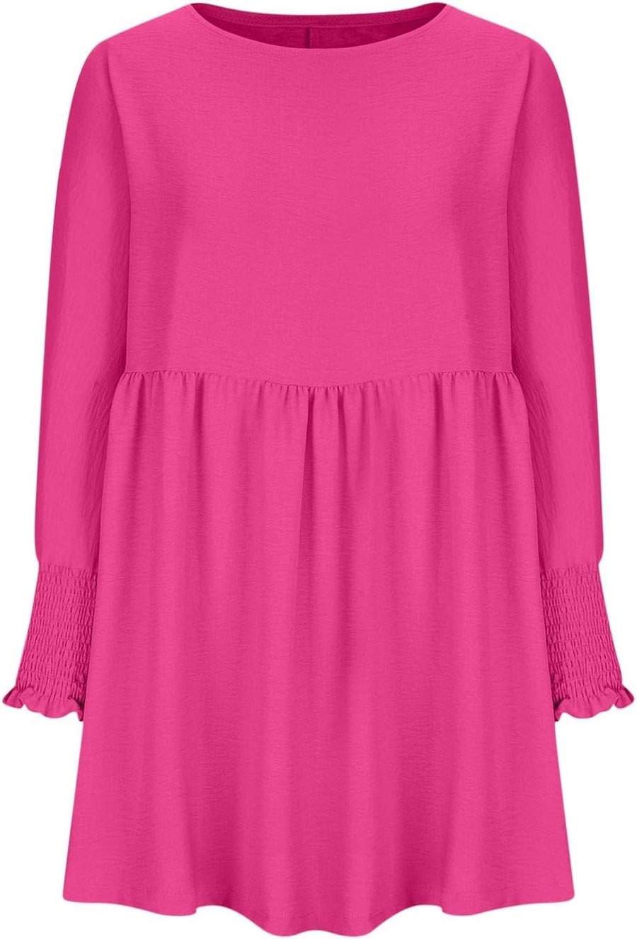 Augustina | Women's Smocked Cuff Mini Summer Dress in Pink