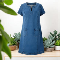 Aurelia | Women's Short Sleeve Shift Mini Dress