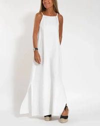 Aurelia | Women's Flowing Casual Maxi Dress in White
