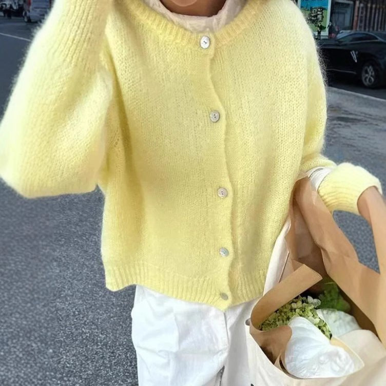 Aurelian | Women's Button-Front Knit Soft Cardigan