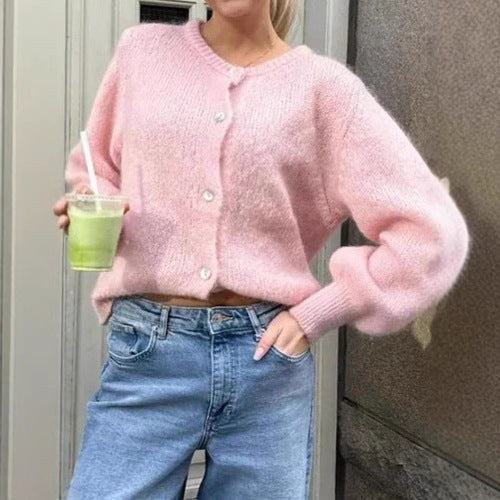 Aurelian | Women's Button-Front Knit Soft Cardigan
