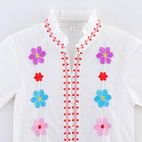 Aurelie | Women's Ruffle Blouse in White