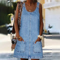 Auriol | Women's Two Large Patch Pockets Mini Summer Dress
