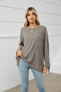 Auriol | Women's Knit Top in Gray
