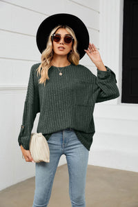 Auriol | Women's Knit Top in Green