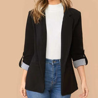 Aurora | Women's Striped Elegant Blazer in Black
