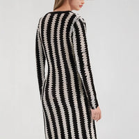 Aurora | Women's Asymmetric Knit Dress in Black
