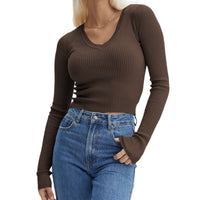 Aurore | Women's Bodycon Long Sleeve Knit Top