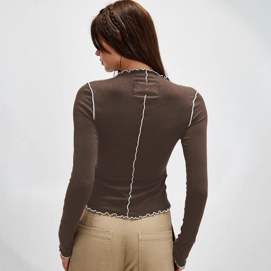 Austeberte | Women's Bodycon Long Sleeve Top