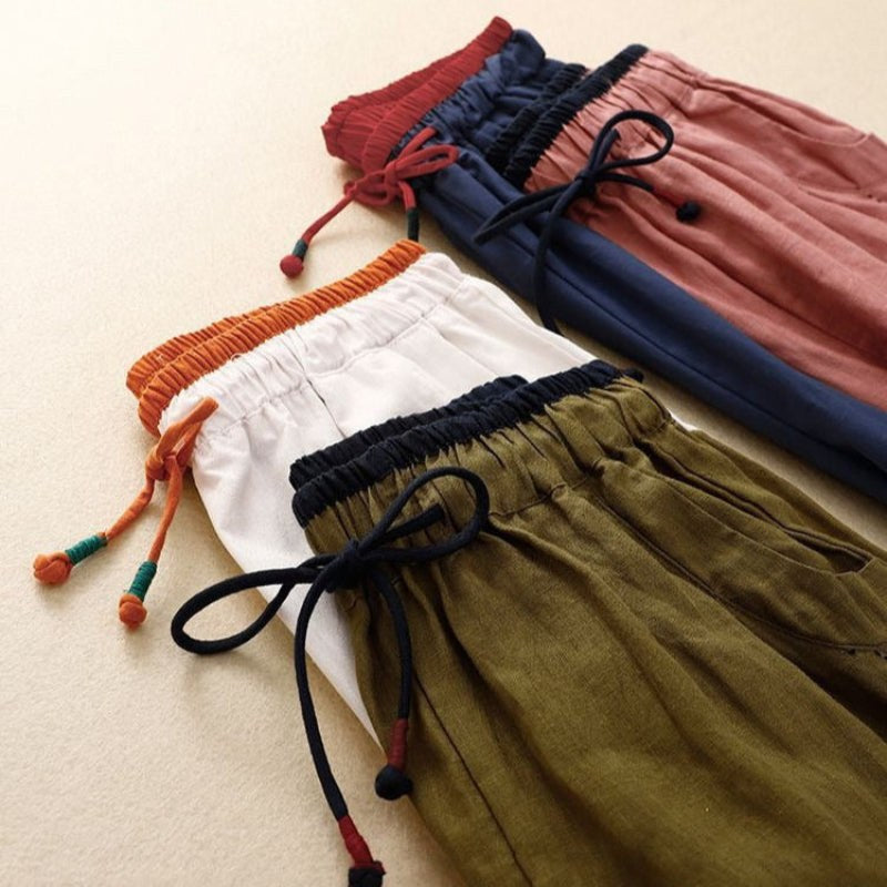 Austeja | Women's Adjustable Drawstring Summer Pants