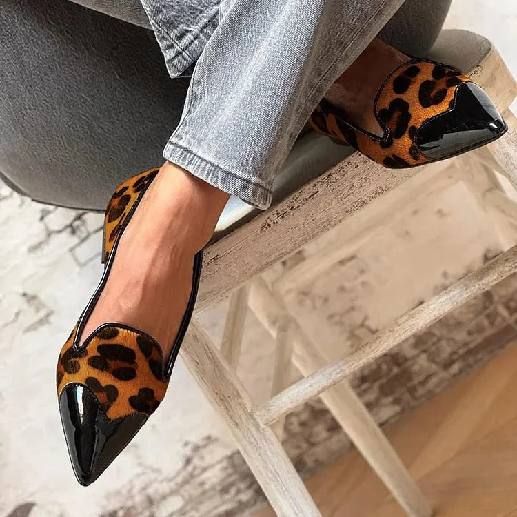 Austine | Women's Animal Print Pointed Toe Loafers