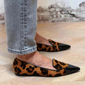 Austine | Women's Animal Print Pointed Toe Loafers – Mary Janes
