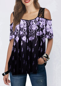 Averil | Women's Floral Blouse in Purple