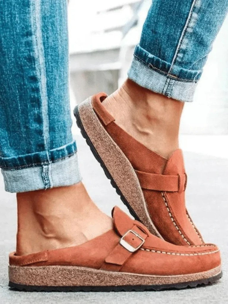 Avery | Women's Buckle Strap Closed Toe Loafers