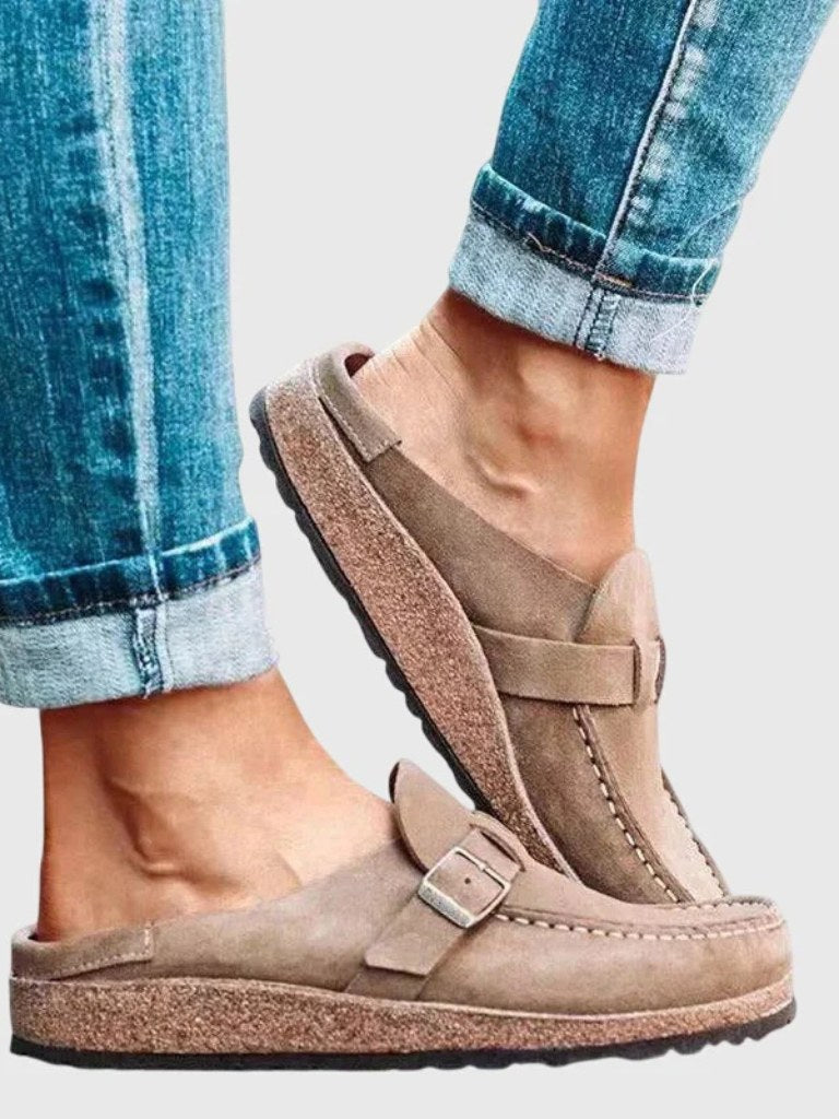 Avery | Women's Buckle Strap Closed Toe Loafers