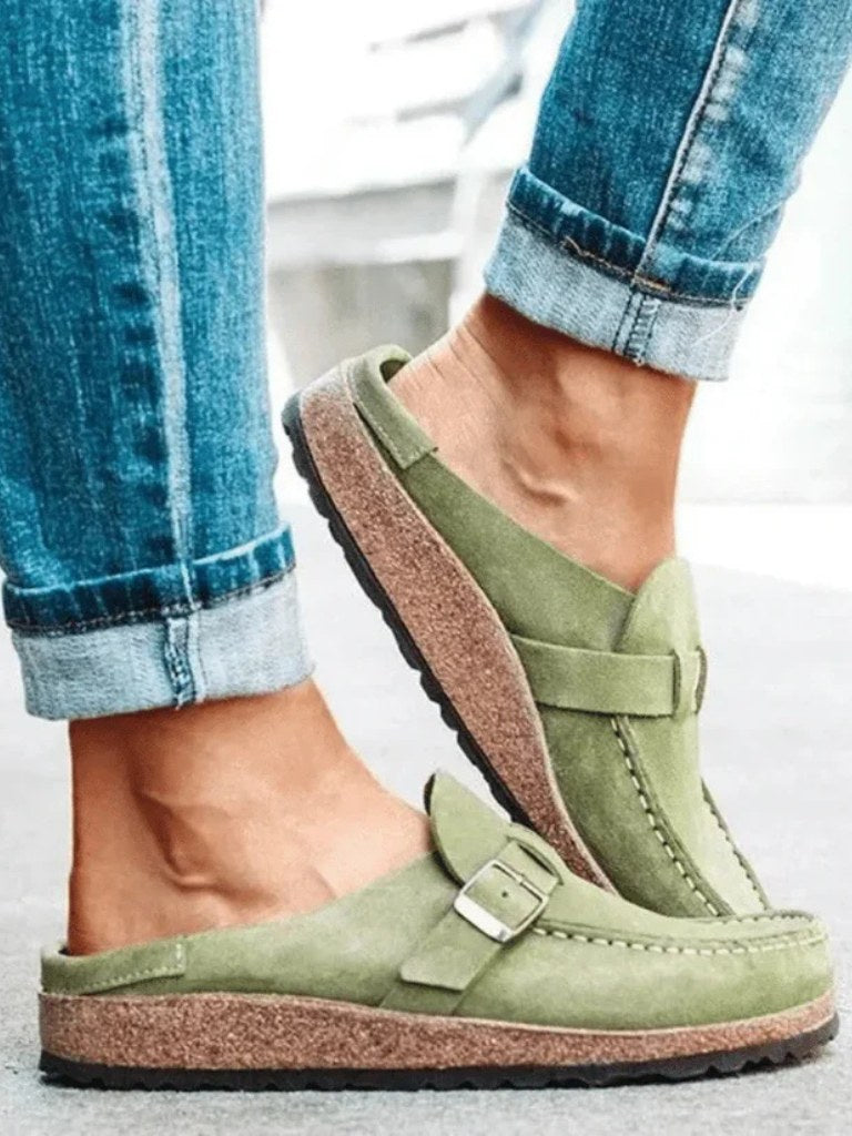 Avery | Women's Buckle Strap Closed Toe Loafers