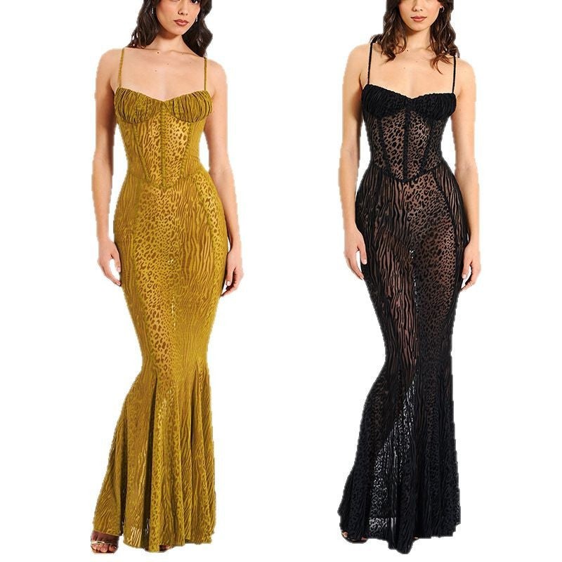 Avery | Women's Sheer Lace Elegant Evening Dress