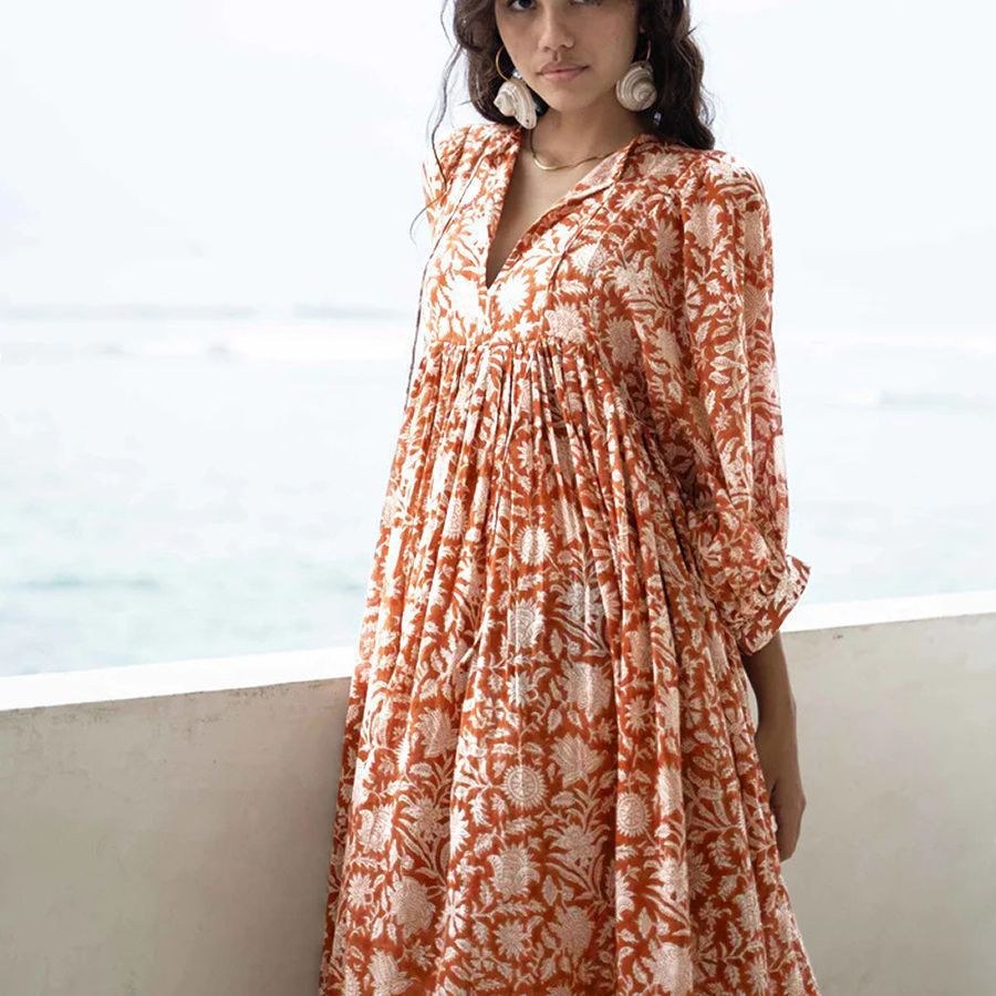 Avis | Women's Floral Casual Midi Dress