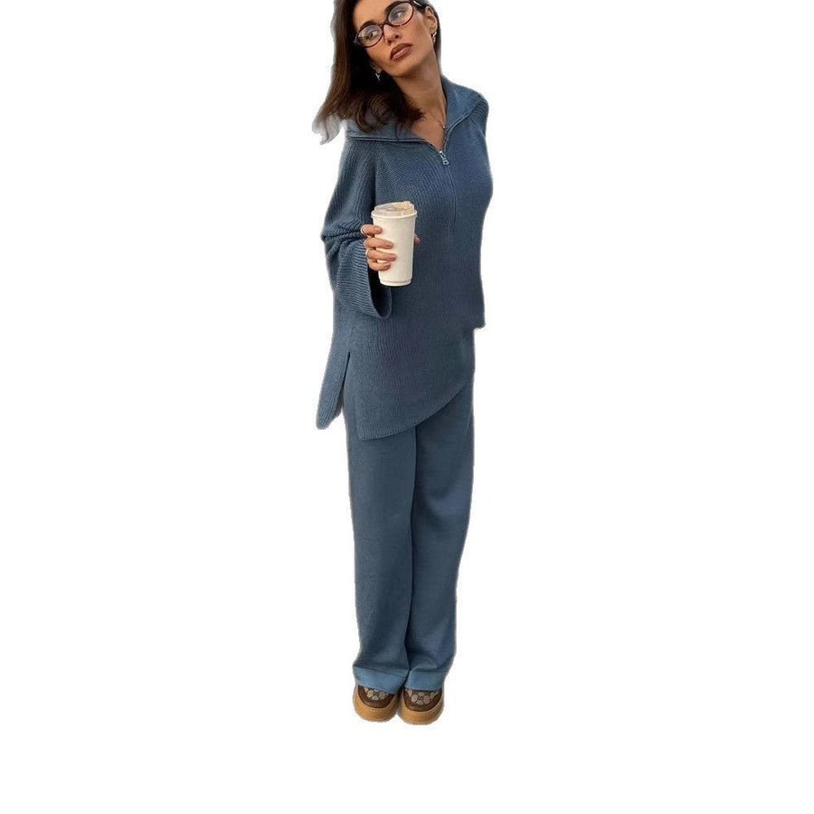 Avis | Women's Zip Sweater in Dark Blue