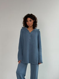 Avis | Women's Zip Sweater in Dark Blue