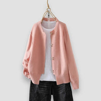 Azalea | Women's Button Front Ribbed Cuffs Sweater