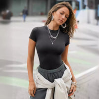 Beatrijs | Women's Crew Neck Bodycon Top