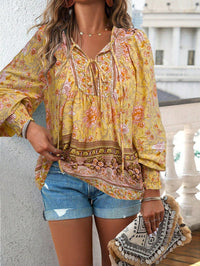 Beatrix | Women's Floral Blouse in Yellow
