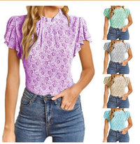 Belinda | Women's Ruffle Detail Floral Elegant Blouse Top