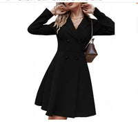 Benedetta | Women's Elegant Shirt Dress in Black
