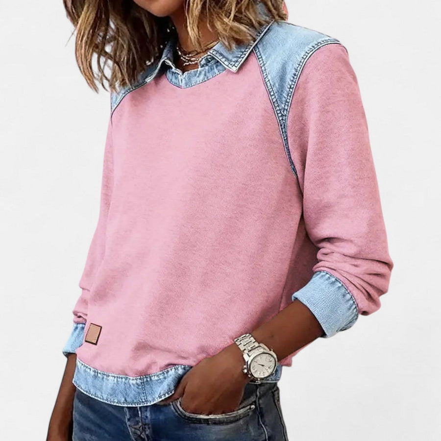 Benedikta | Women's Layered Collar Detail Sweater