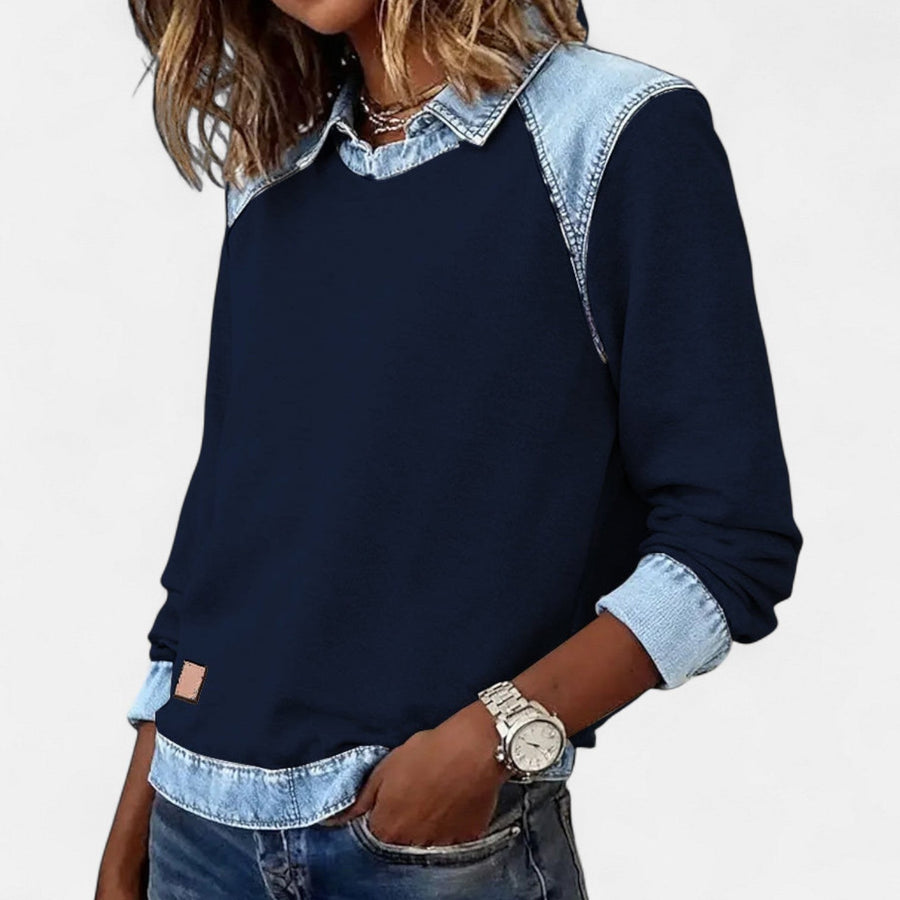 Benedikta | Women's Layered Collar Detail Sweater
