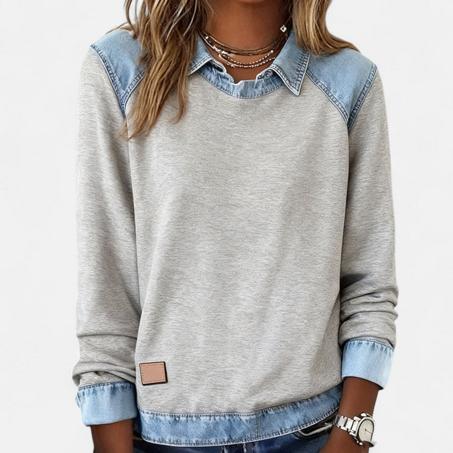 Benedikta | Women's Layered Collar Detail Sweater