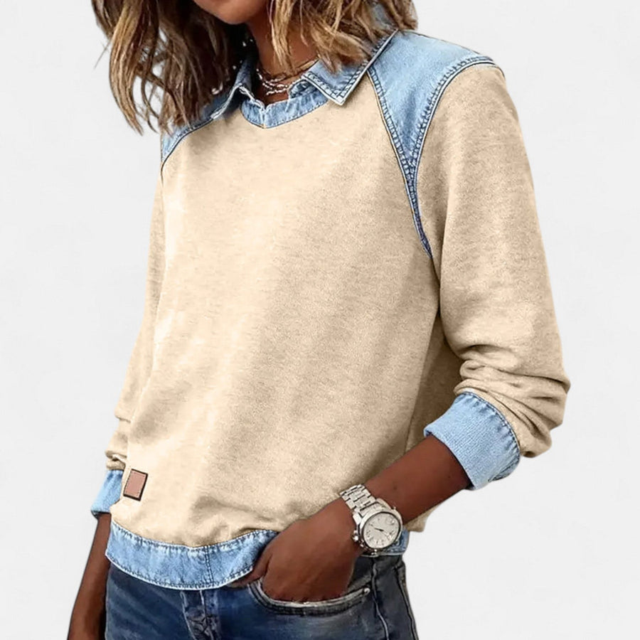 Benedikta | Women's Layered Collar Detail Sweater