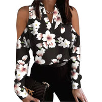 Bernadette | Women's Floral Blouse in Black