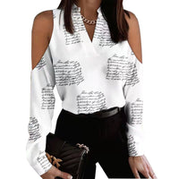 Bernadette | Women's Floral Blouse in Lettering