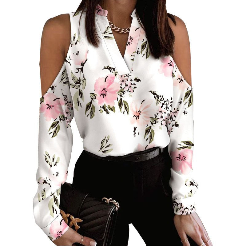 Bernadette | Women's Floral Blouse in White