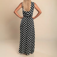 Berthe | Women's Sleeveless Maxi Polka Dot Print Dress