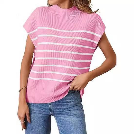 Bertille | Women's Textured Striped Casual Top