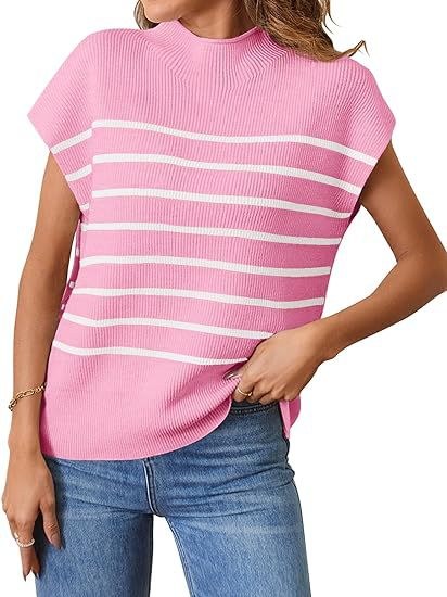 Bertille | Women's Textured Striped Casual Top in Pink