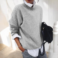 Bertille | Women's Single Tone Appearance Sweater in Gray