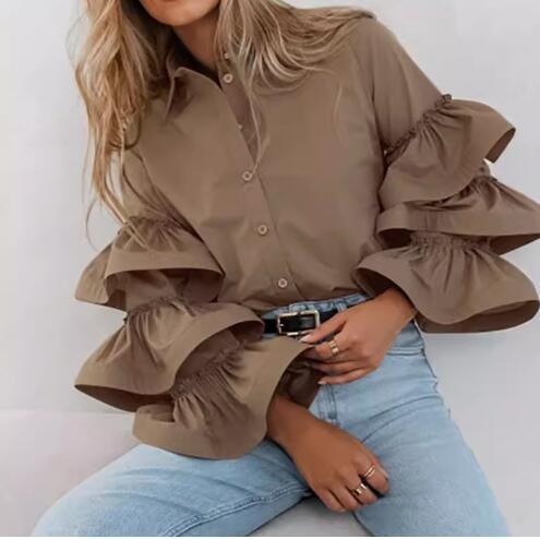 Beth | Women's Voluminous Ruffle Blouse
